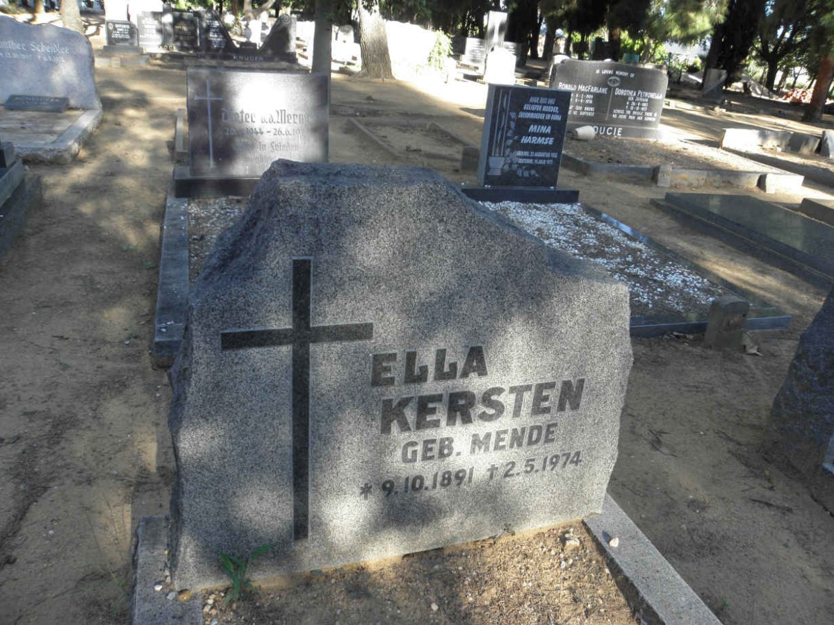 KERSTEN Ella nee MENDE 1891-1974