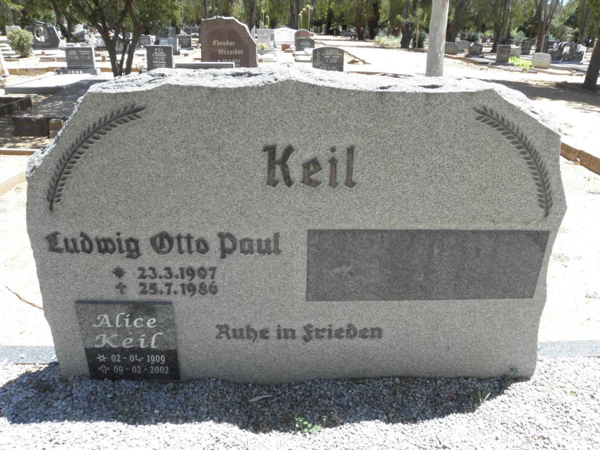KEIL Ludwig Otto Paul 1907-1986 &amp; Alice 1909-2002