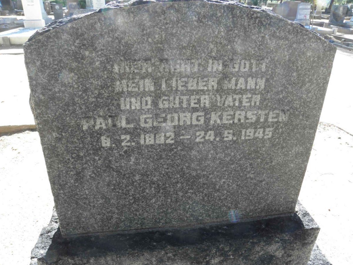KERSTEN Paul Georg 1882-1945