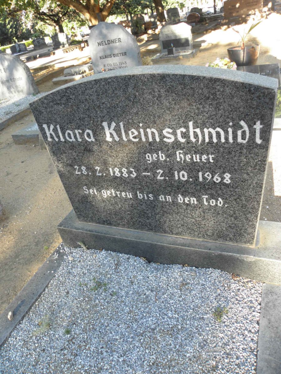 KLEINSCHMIDT Klara nee HEUER 1883-1968