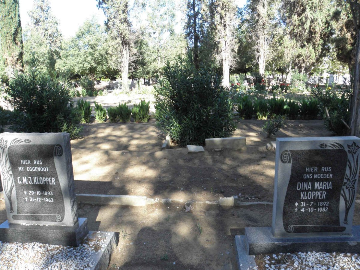 KLOPPER C.M.J. 1893-1963 &amp; Dina Maria 1892-1982