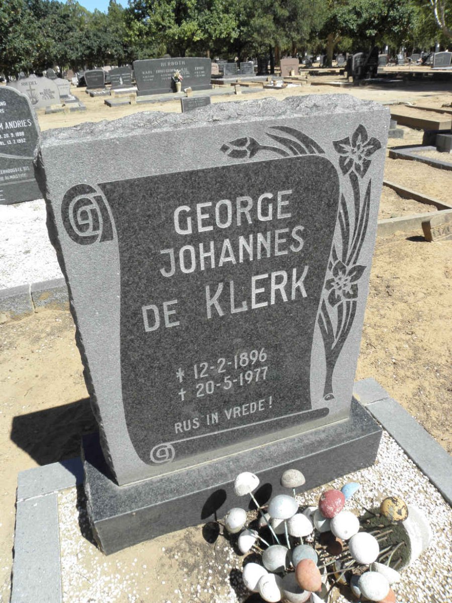 KLERK George Johannes, de 1896-1977