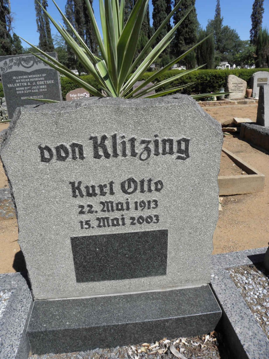 KLITZING Kurt Otto, von 1913-2003
