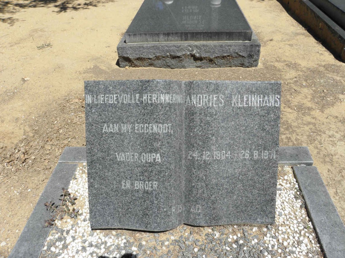 KLEINHANS Andries 1904-1971