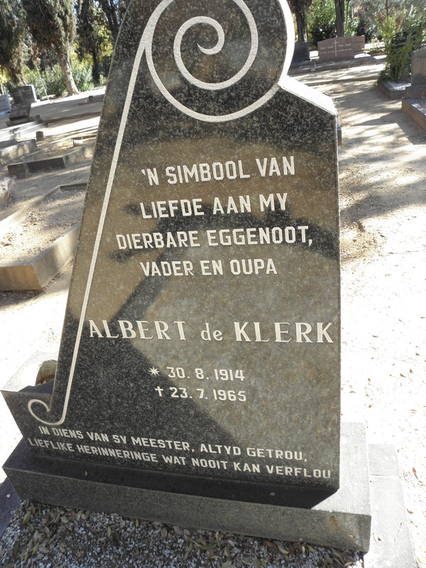 KLERK Albert, de 1914-1965