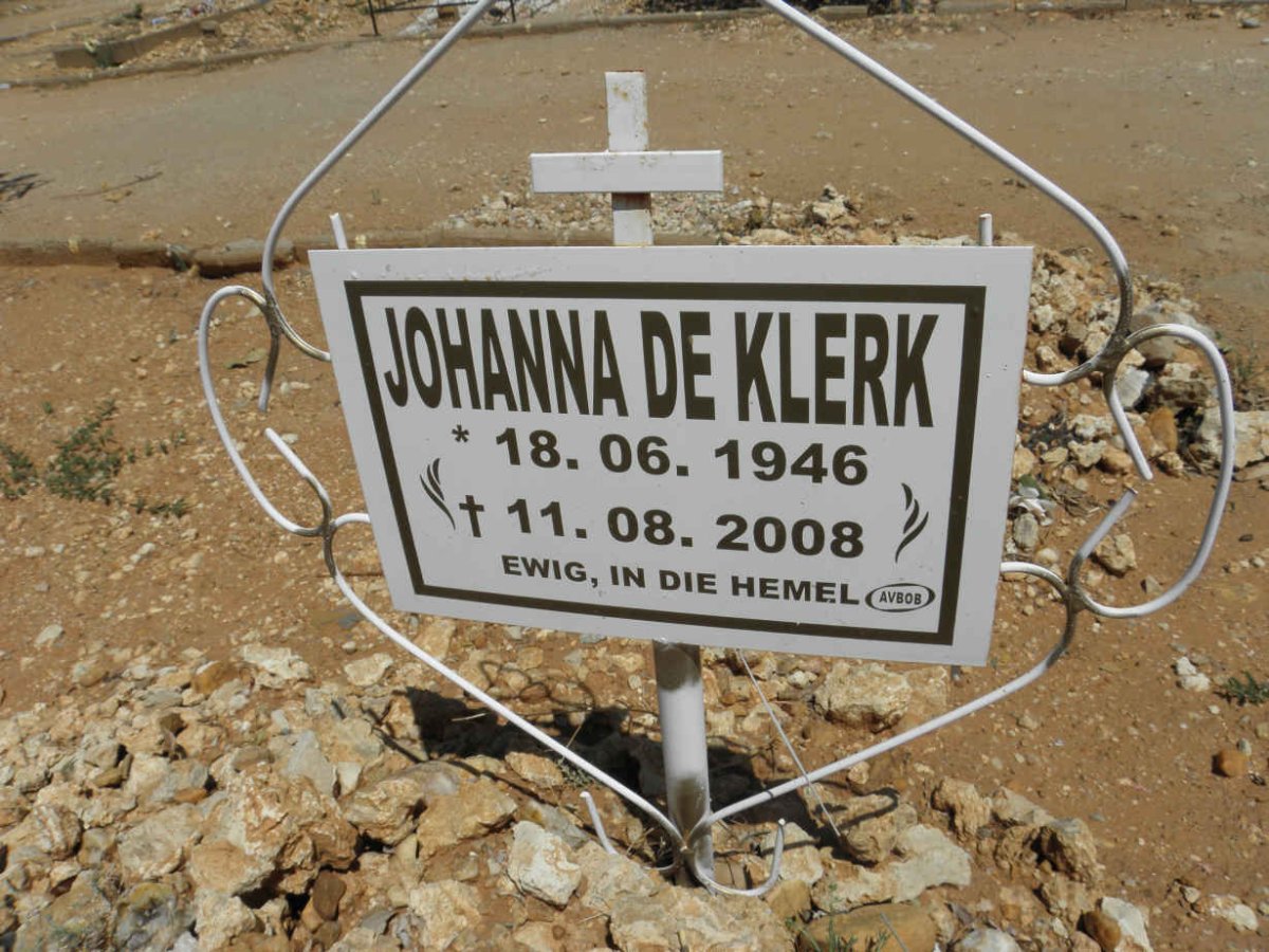 KLERK Johanna, de 1946-2008