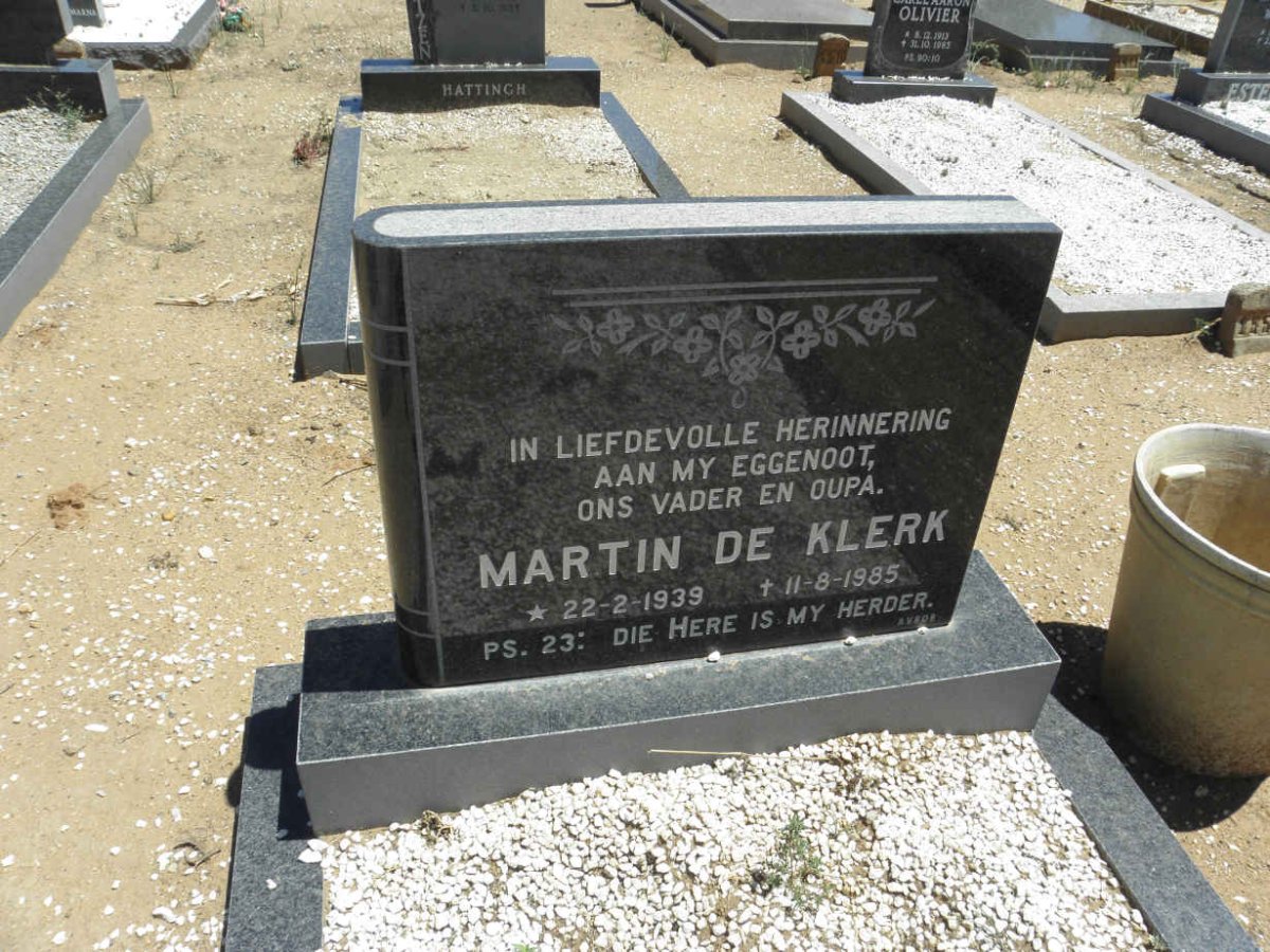 KLERK Martin, de 1939-1985