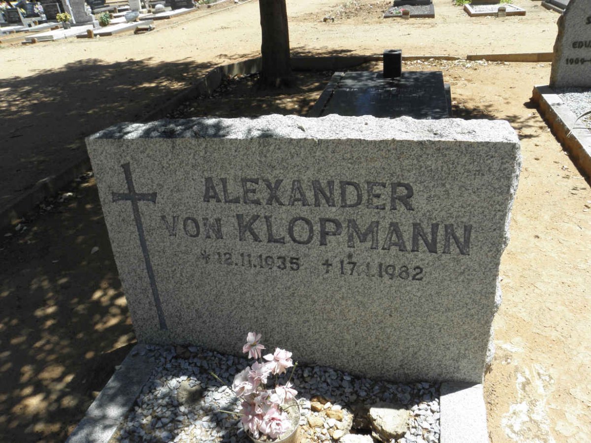 KLOPMANN Alexander, von 1935-1982