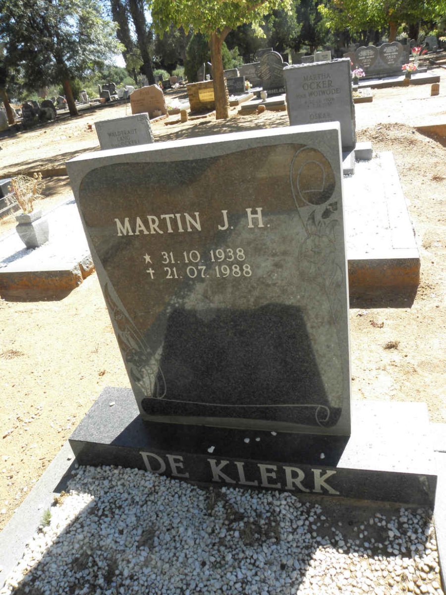 KLERK Martin J.H., de 1938-1988