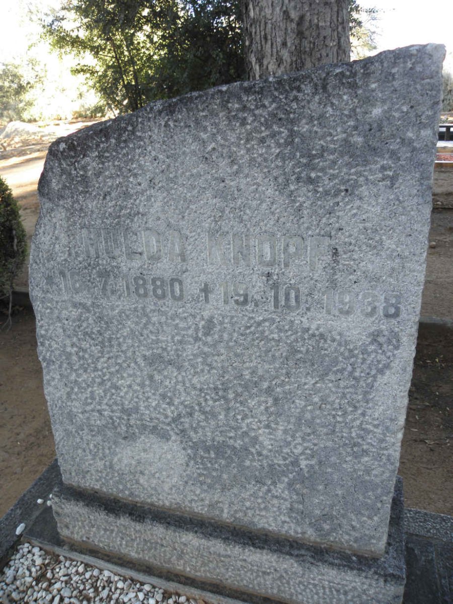 KNOPF Hulda 1880-1938