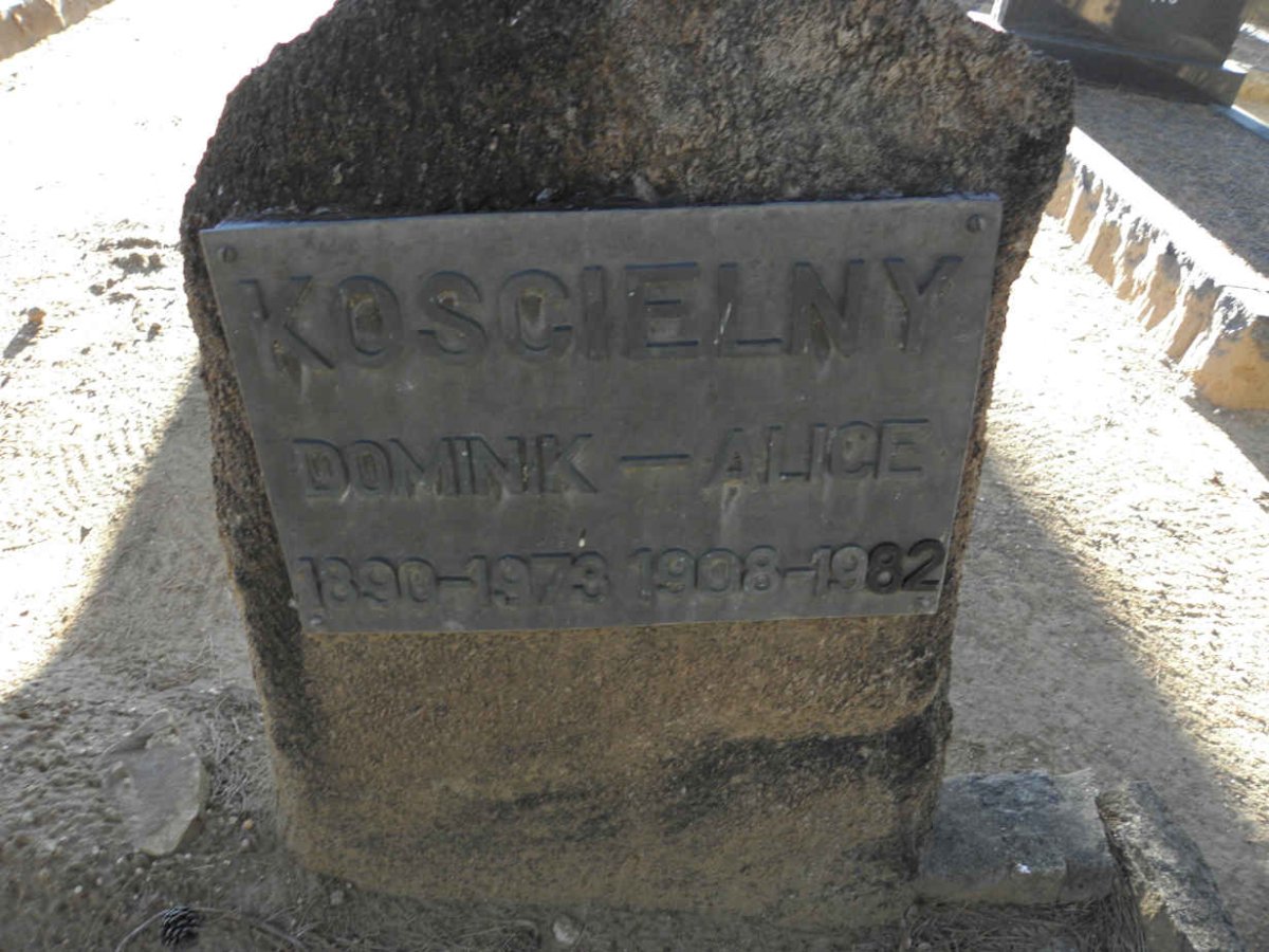KOSCIELNY Domink 1890-1973 &amp; Alice 1908-1982
