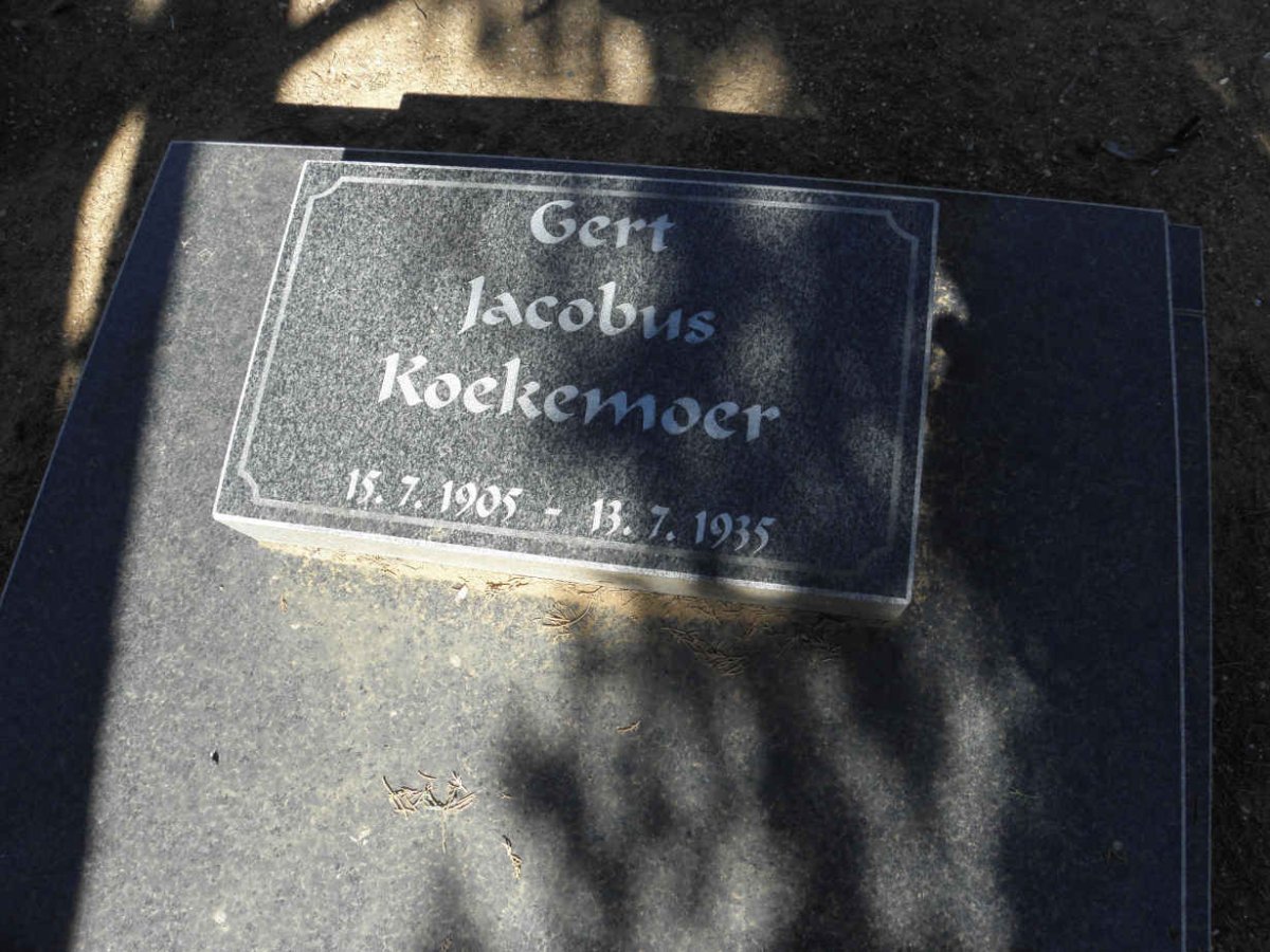 KOEKEMOER Gert Jacobus 1905-1935