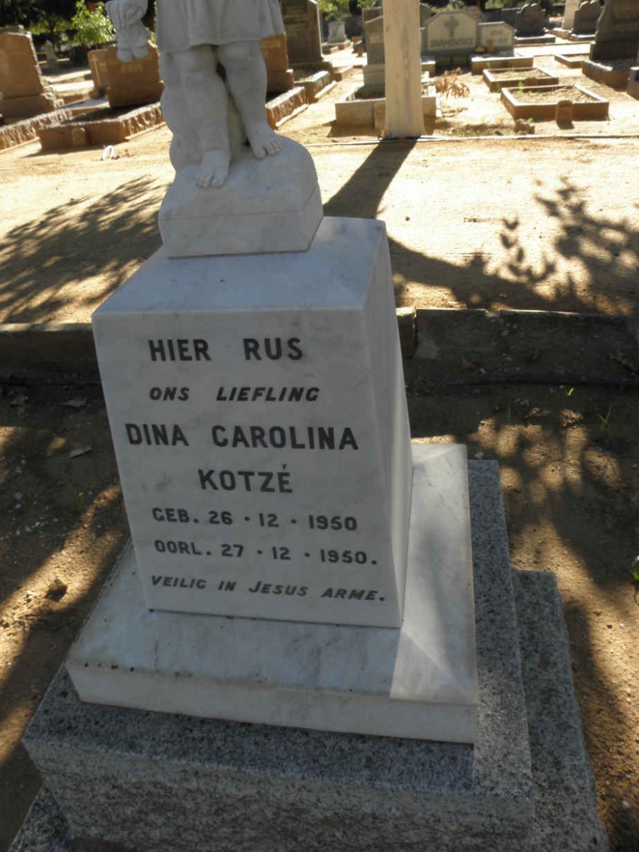 KOTZE Dina Carolina 1950-1950