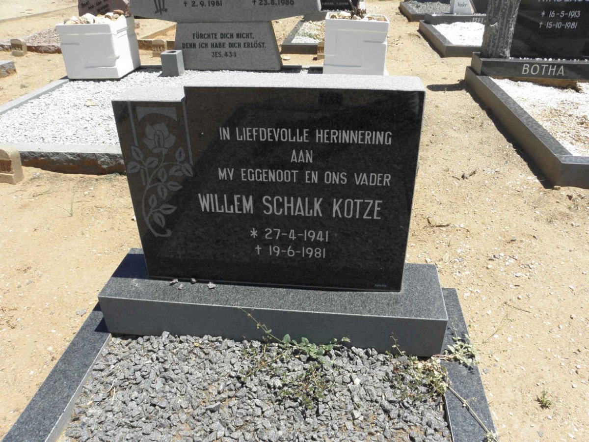 KOTZE Willem Schalk 1941-1981