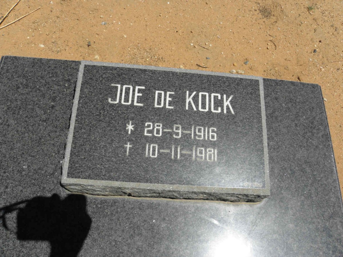 KOCK Joe, de 1916-1981
