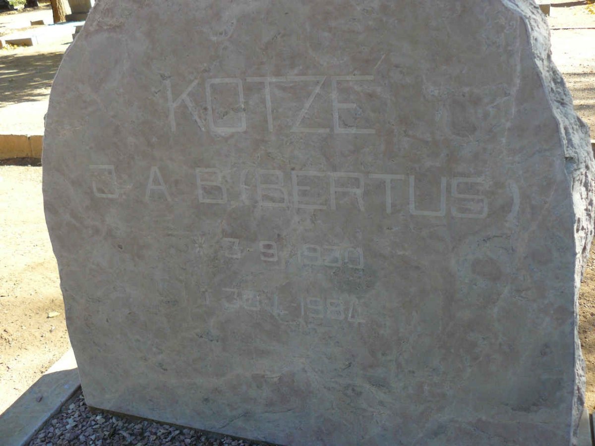 KOTZÉ J.A.B. 1930-1984