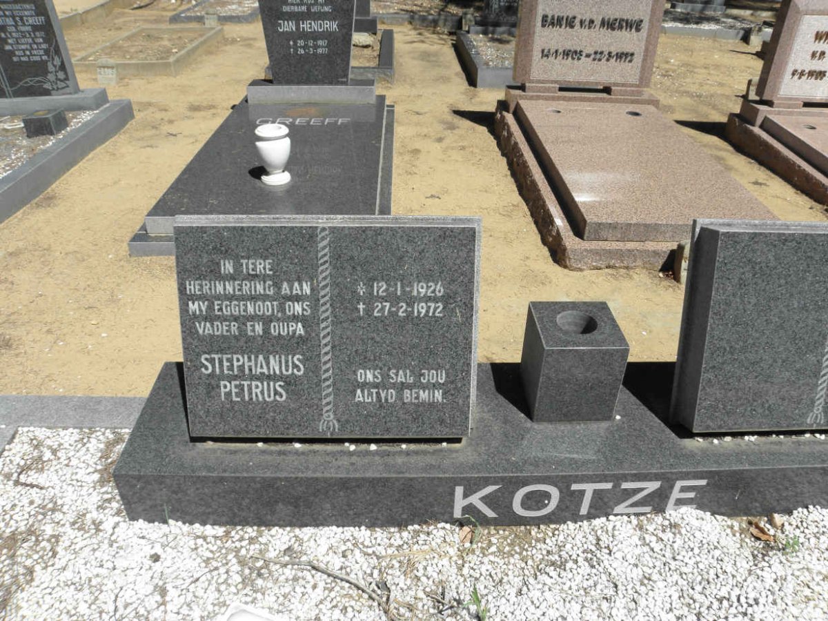 KOTZE Stephanus Petrus 1926-1972
