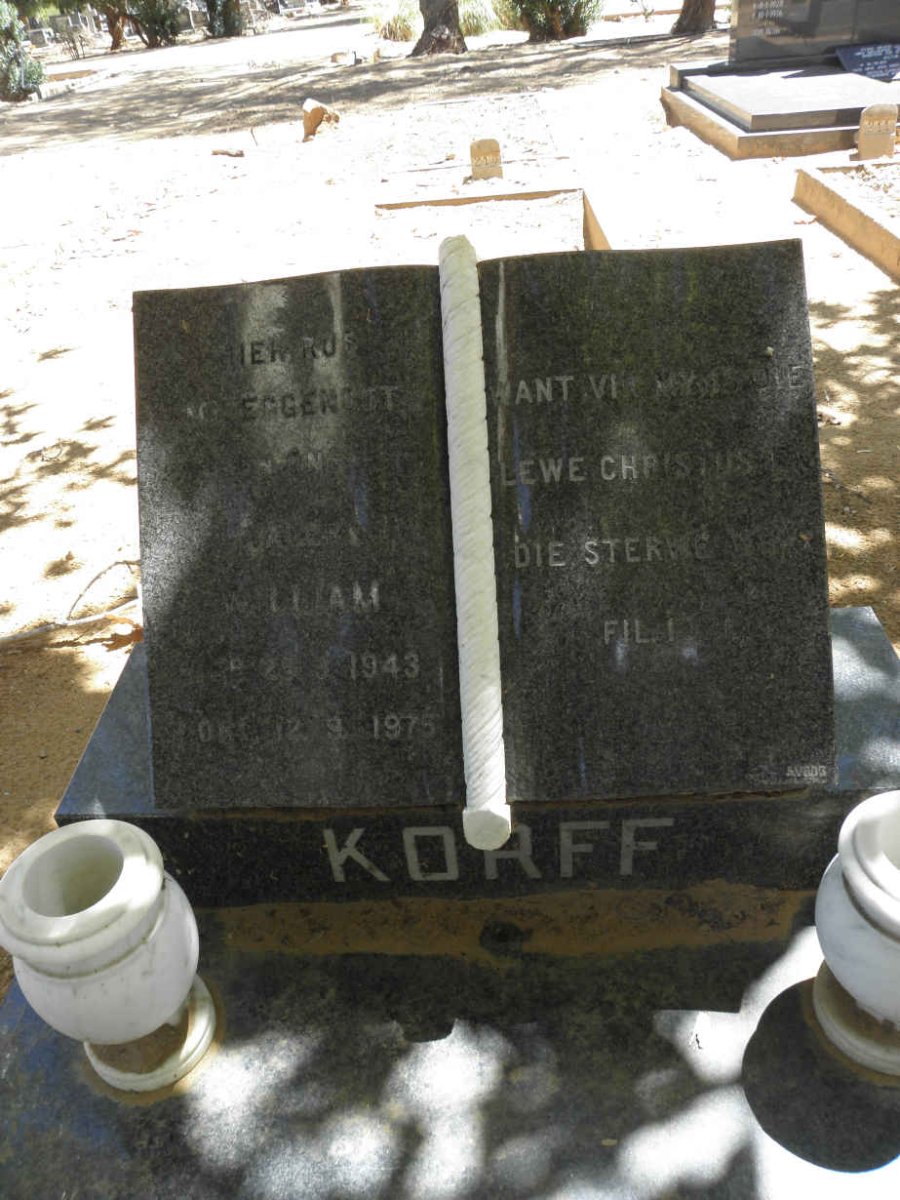 KORFF William 1943-1975