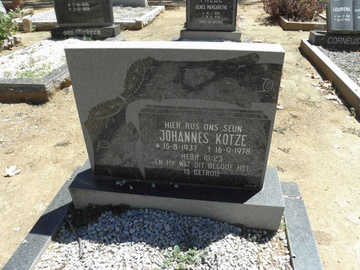 KOTZE Johannes 1937-1978