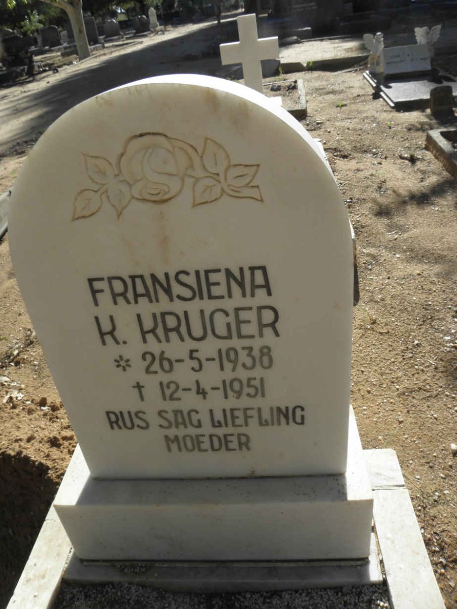 KRUGER Fransiena K. 1938-1951
