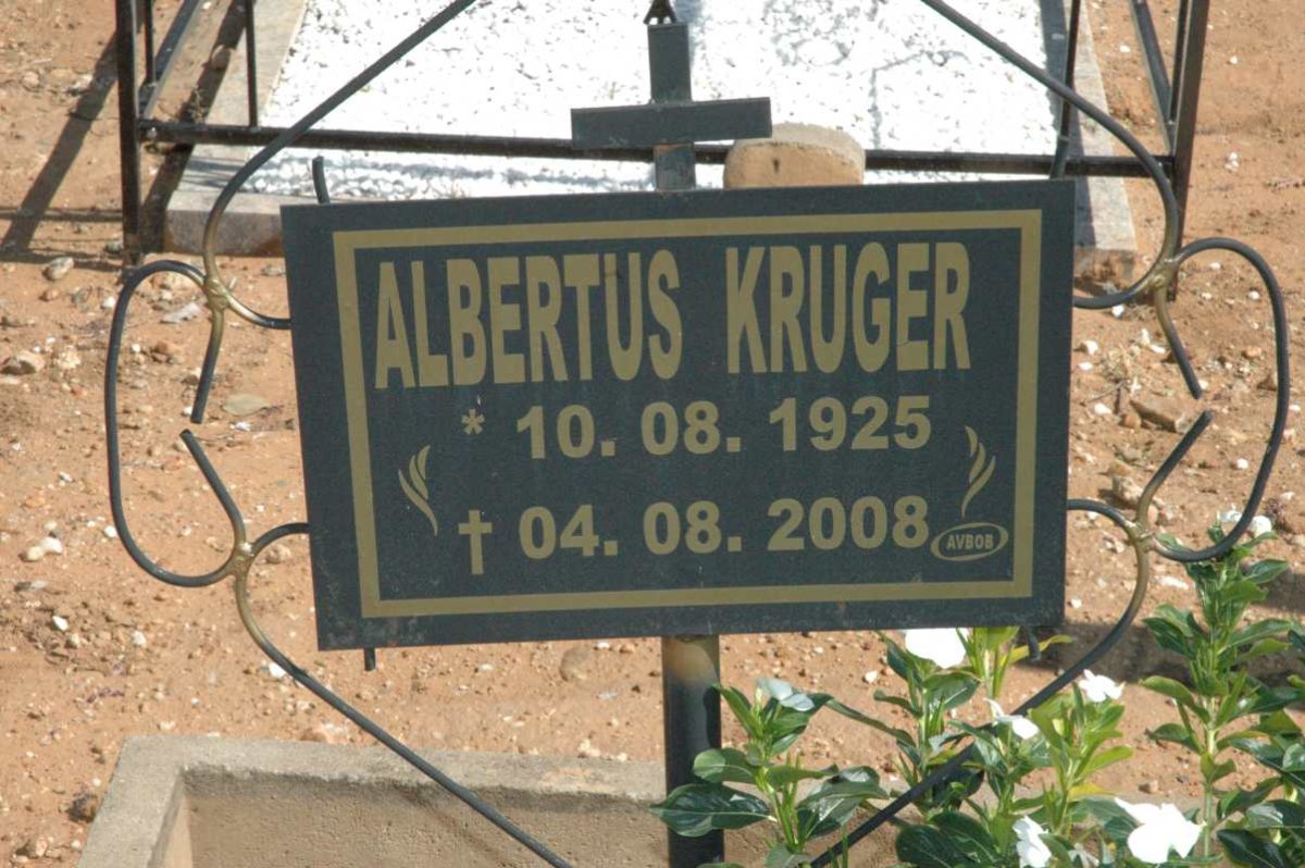 KRUGER Albertus 1925-2008