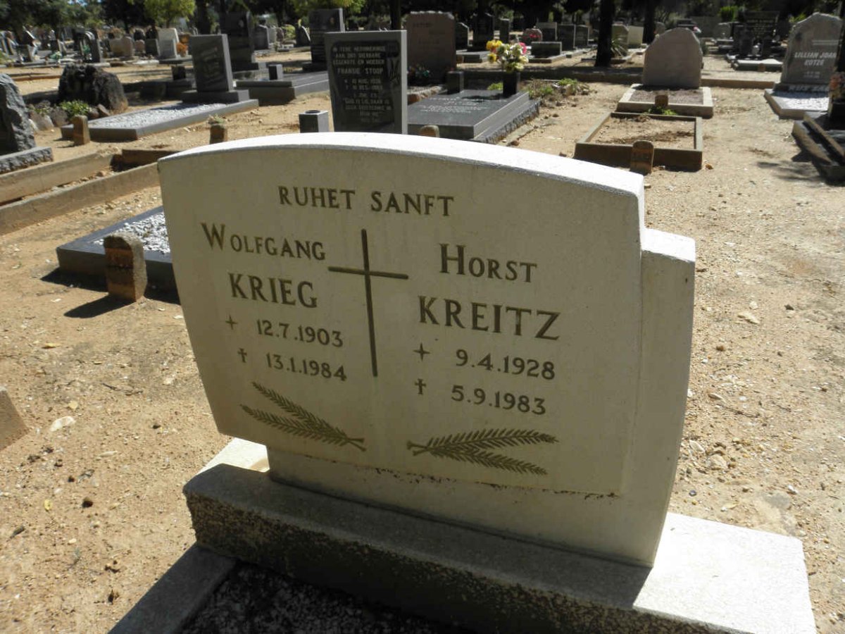 KRIEG Wolfgang 1903-1984 :: KREITZ Horst 1928-1983