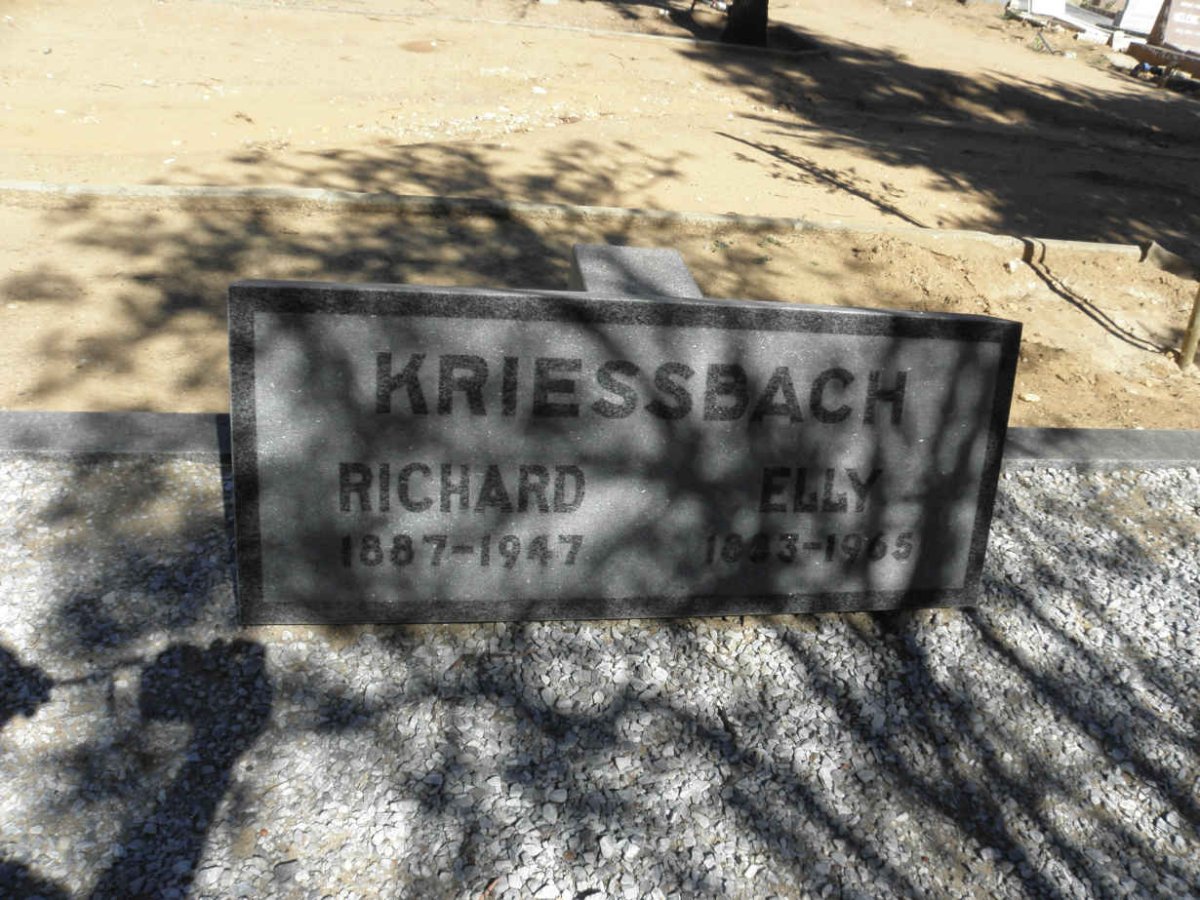KRIESSBACH Richard 1887-1947 &amp; Elly 1893-1965