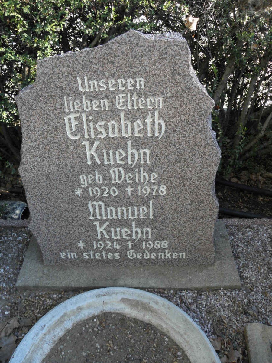 KUEHN Manuel 1924-1988 &amp; Elisabeth WEIHE 1920-1978