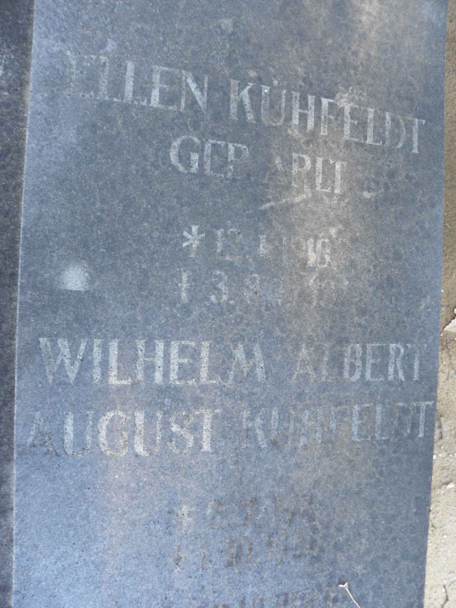 KUHFELDT Wilhelm Albert August 1910-1988 &amp; Ellen ARLT 1910-1983