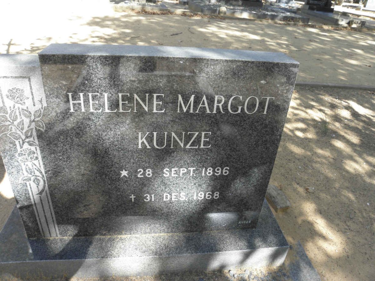 KUNZE Helene Margot 1896-1968