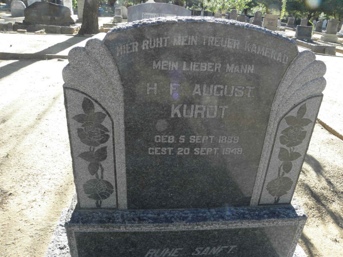KURDT H.F. August 1889-1948