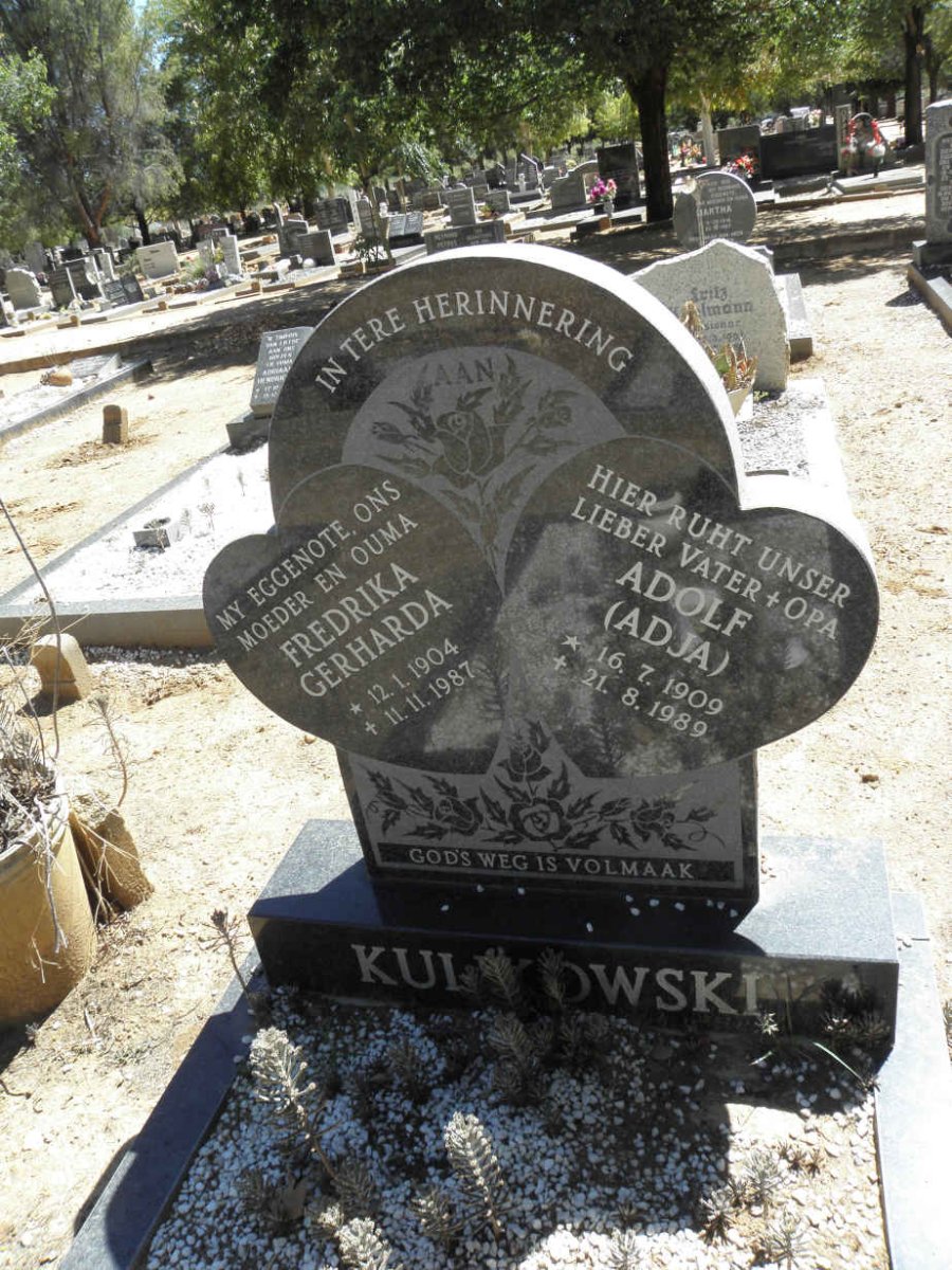 KULKOWSKI Adolf 1909-1989 &amp; Fredrika Gerharda 1904-1987