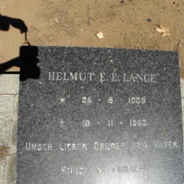 LANGE Helmut E.E. 1909-1963