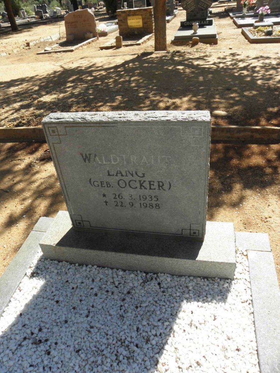 LANG Waldtraut nee OCKER 1935-1988