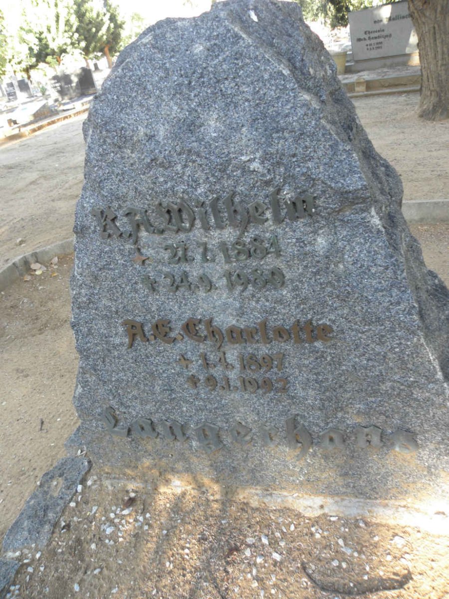 LANGERHANS K.A. Wilhelm 1884-1980 &amp; A.E. Charlotte 1897-1992