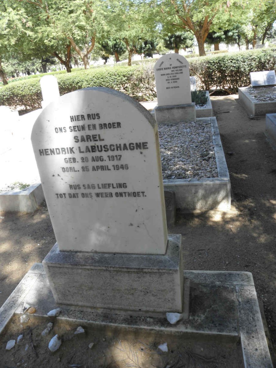 LABUSCHAGNE Sarel Hendrik 1917-1946