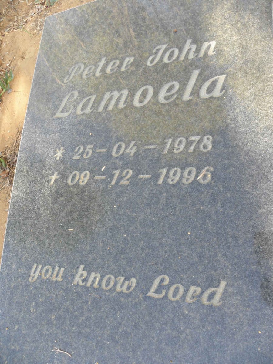LAMOELA Peter John 1978-1996