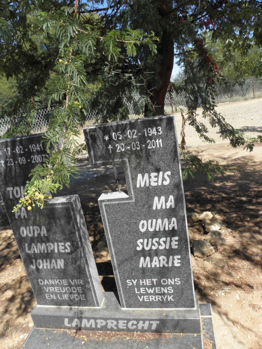 LAMPRECHT Johan 1941-2007 &amp; Marie 1943-2011