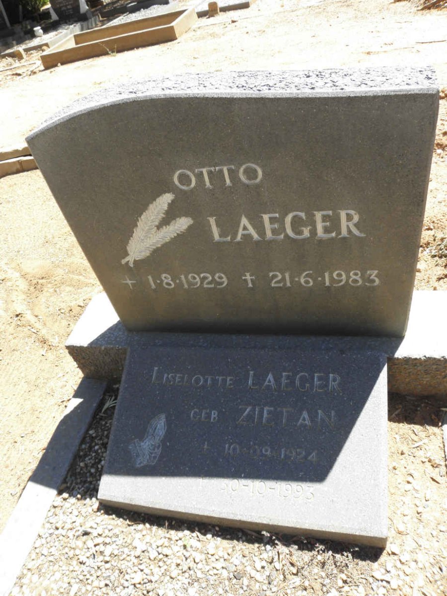 LAEGER Otto 1929-1983 &amp; Lieselotte ZIETAN 1924-1993