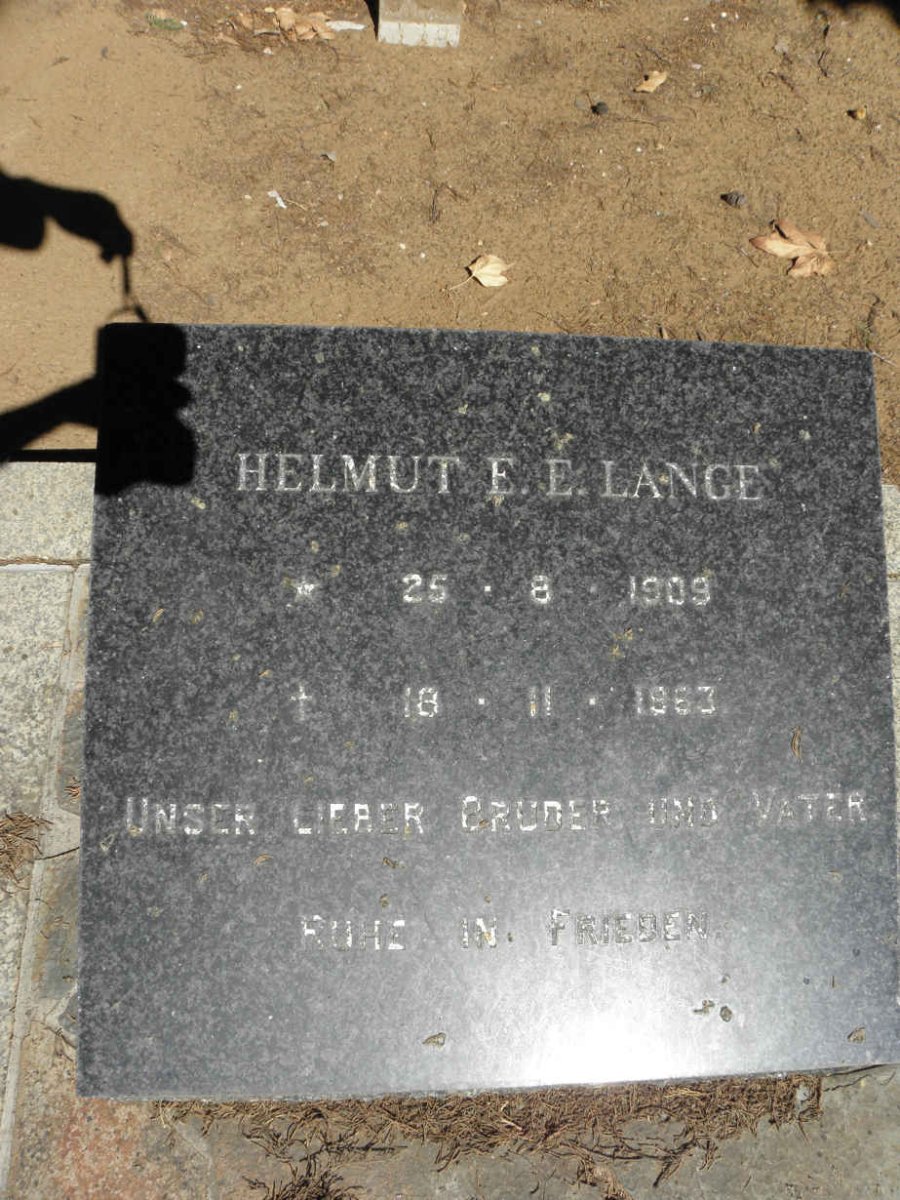 LANGE Helmut E.E. 1909-1963