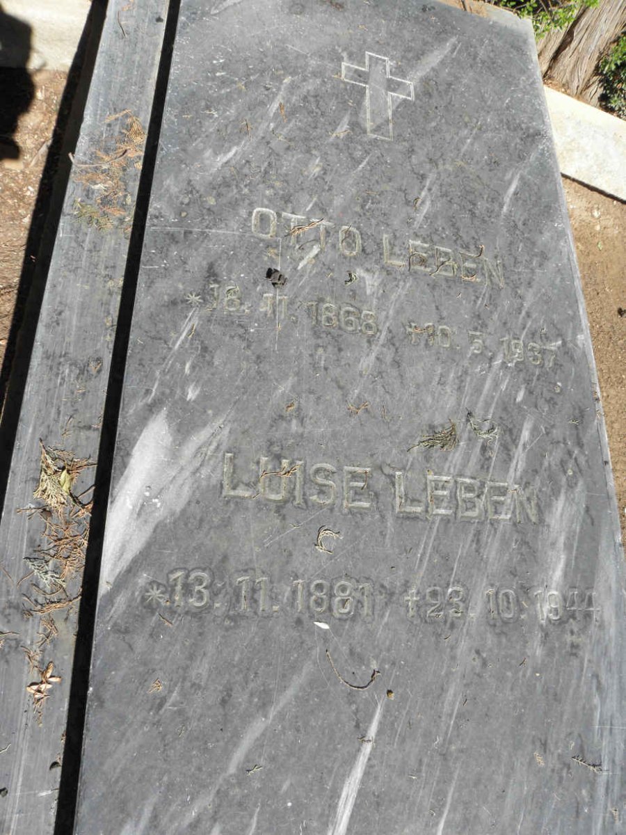 LEBEN Otto 1866-1937 &amp; Luise 1881-1944