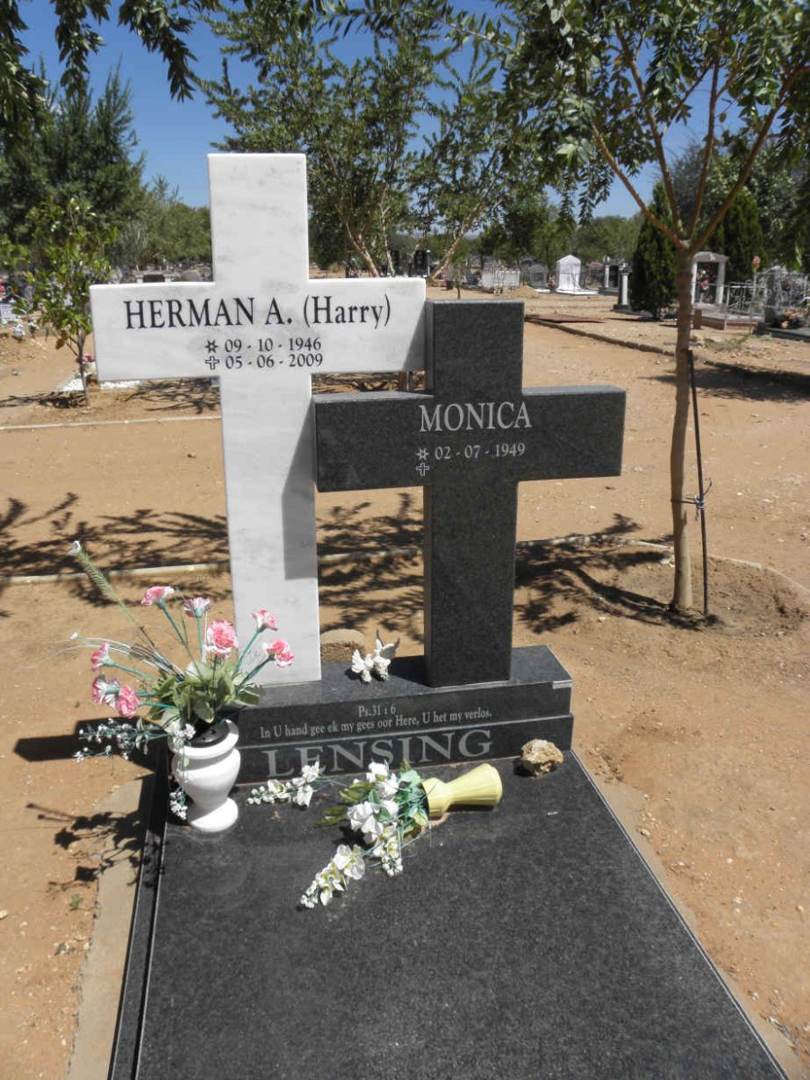 LENSING Herman A. 1946-2009 &amp; Monica 1949-