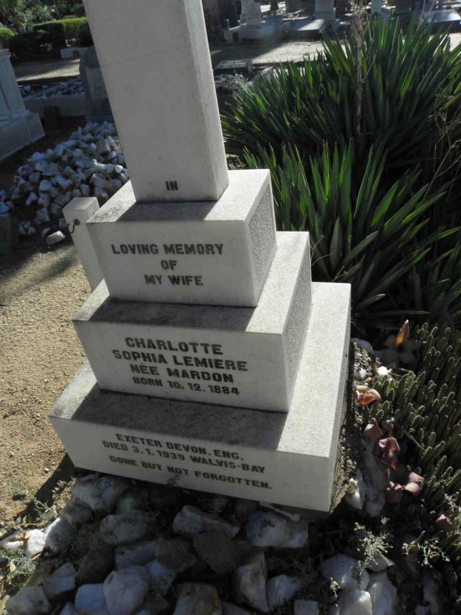 LEMIERE Charlotte Sophia nee MARDON 1884-1939