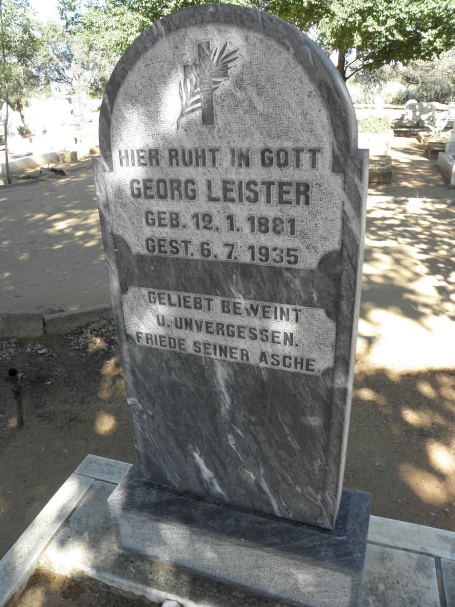 LEISTER Georg 1881-1935