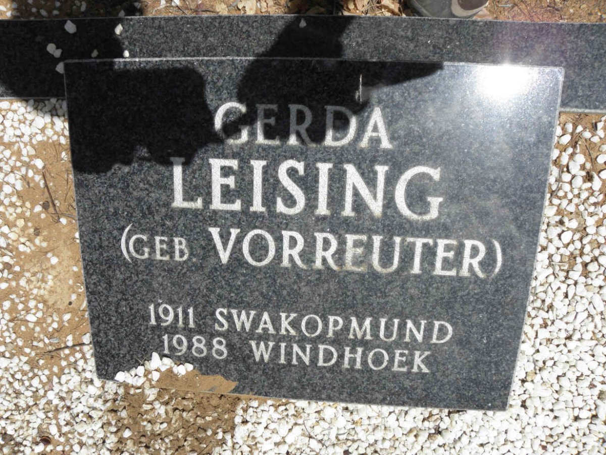 LEISING Gerda nee VORREUTER 1911-1988