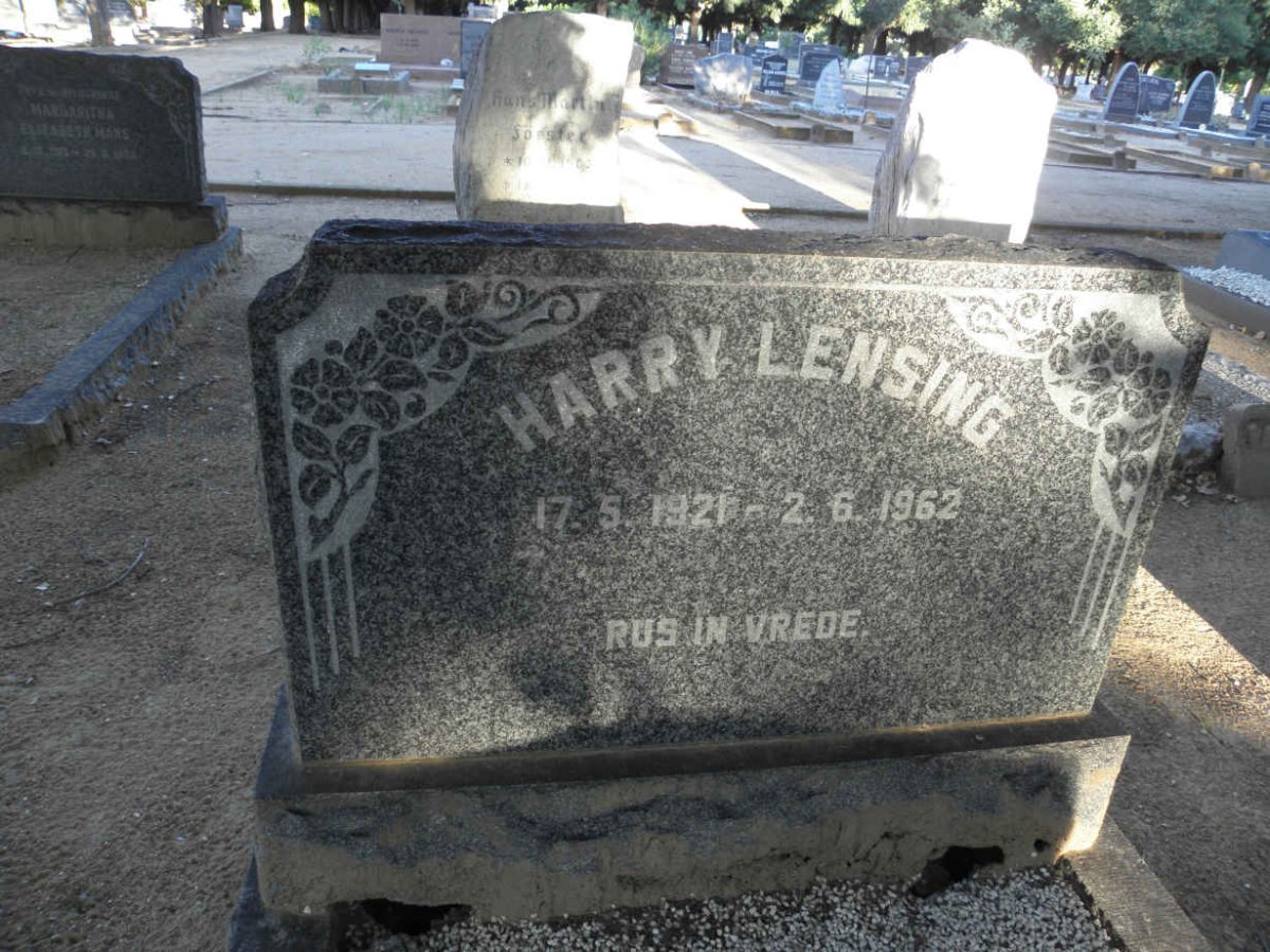 LENSING Harry 1921-1962