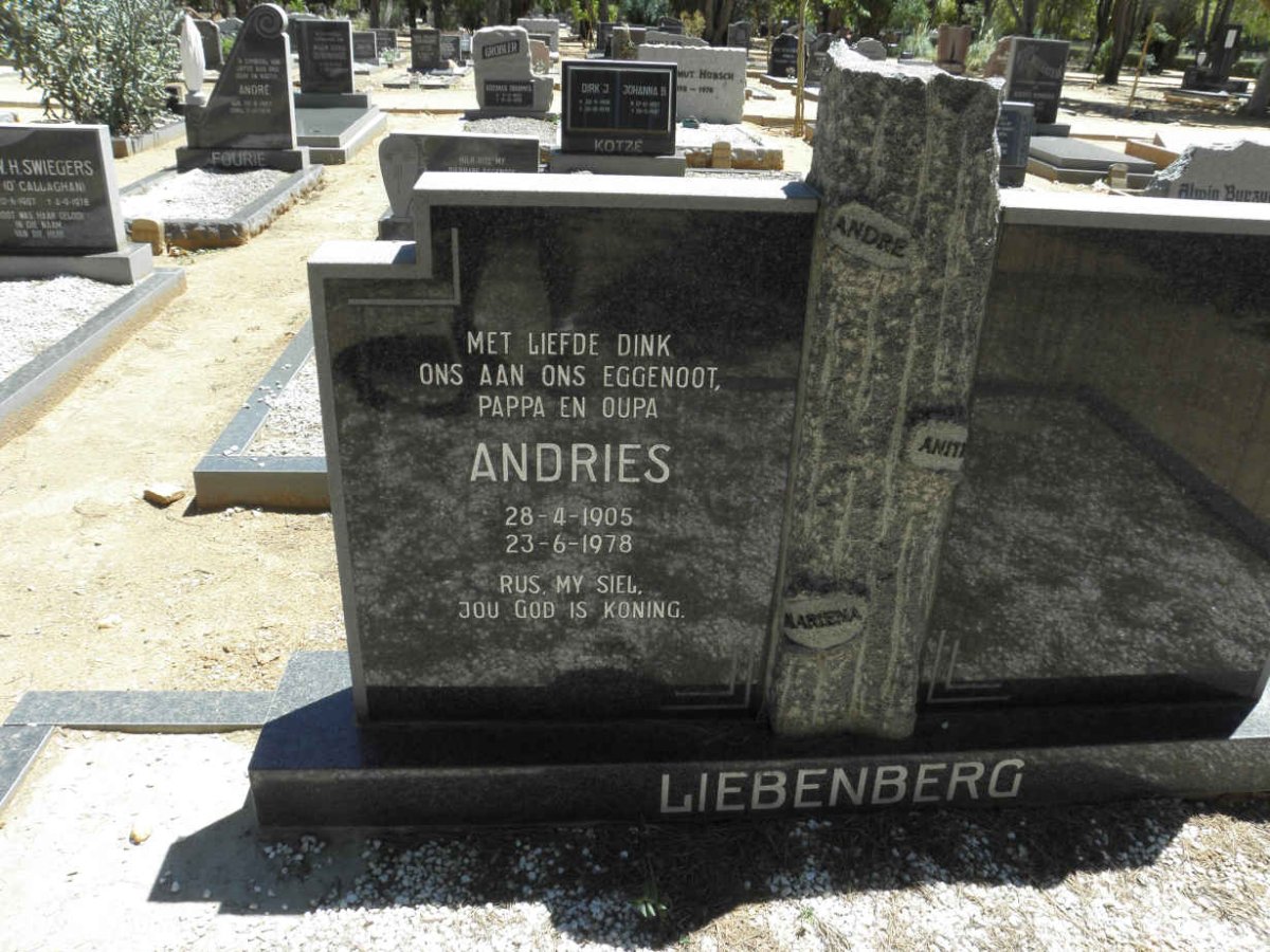 LIEBENBERG Andries 1905-1978