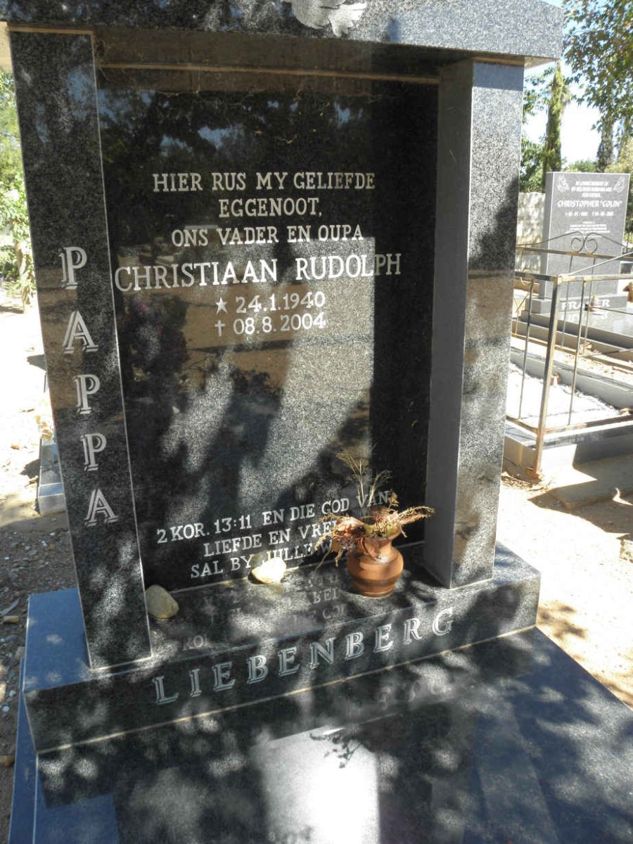 LIEBENBERG Christiaan Rudolph 1940-2004