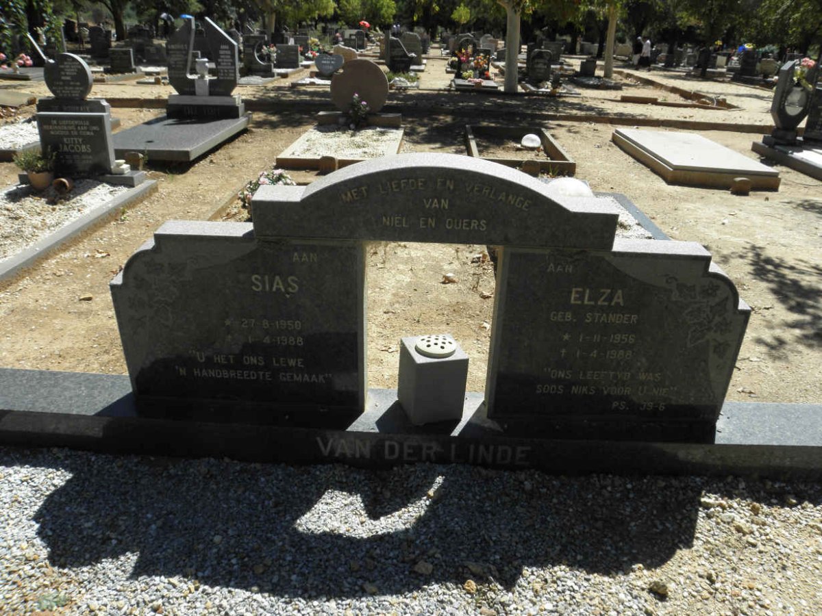LINDE Sias, van der 1950-1988 &amp; Elza STANDER 1956-1988