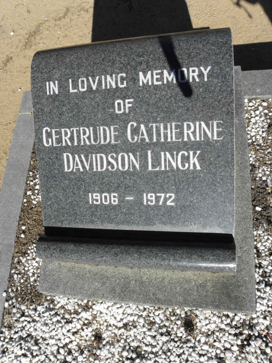 LINCK Gertrude Catherine Davidson 1906-1972
